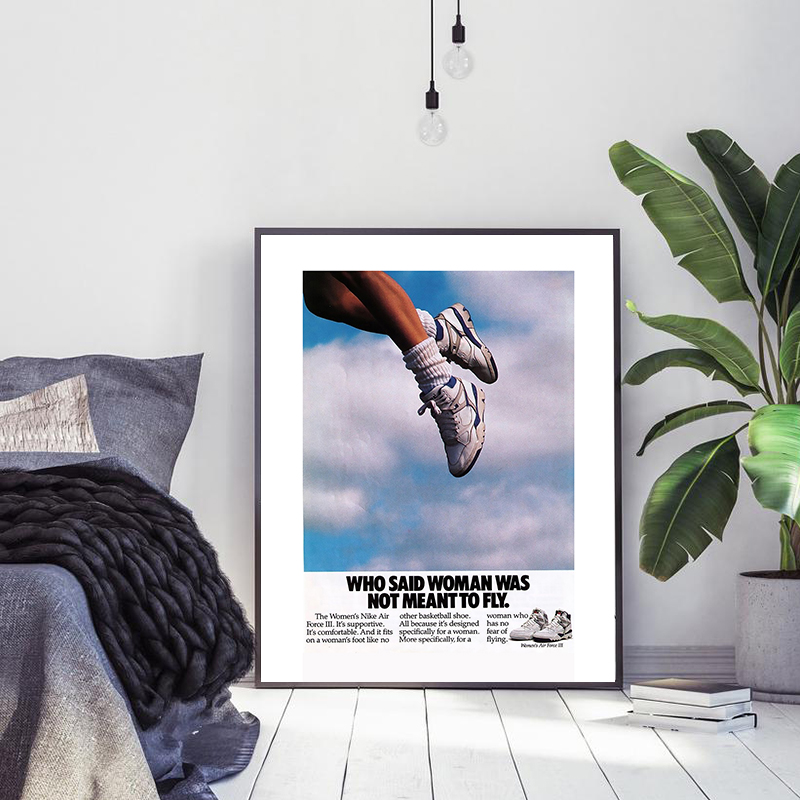 Vintage Fashion Sketches - Fashion Trends Basketball Sneakers Vintage Poster