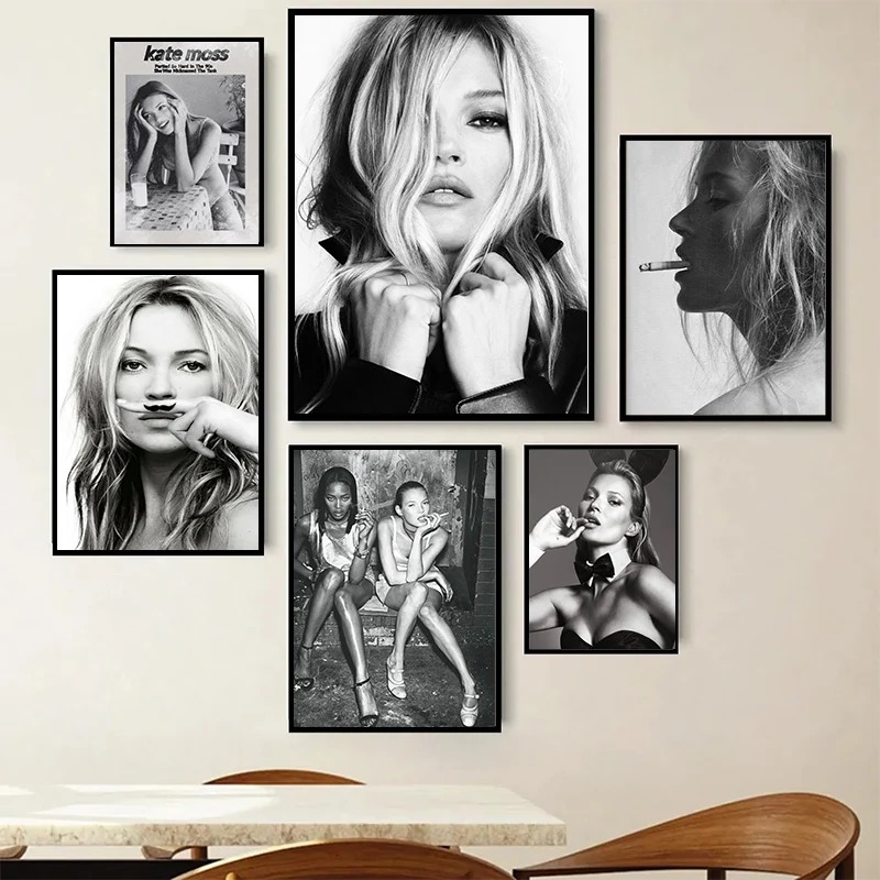 Vintage Fashion Sketches - Vintage Retro Photography Kate Moss Fashion