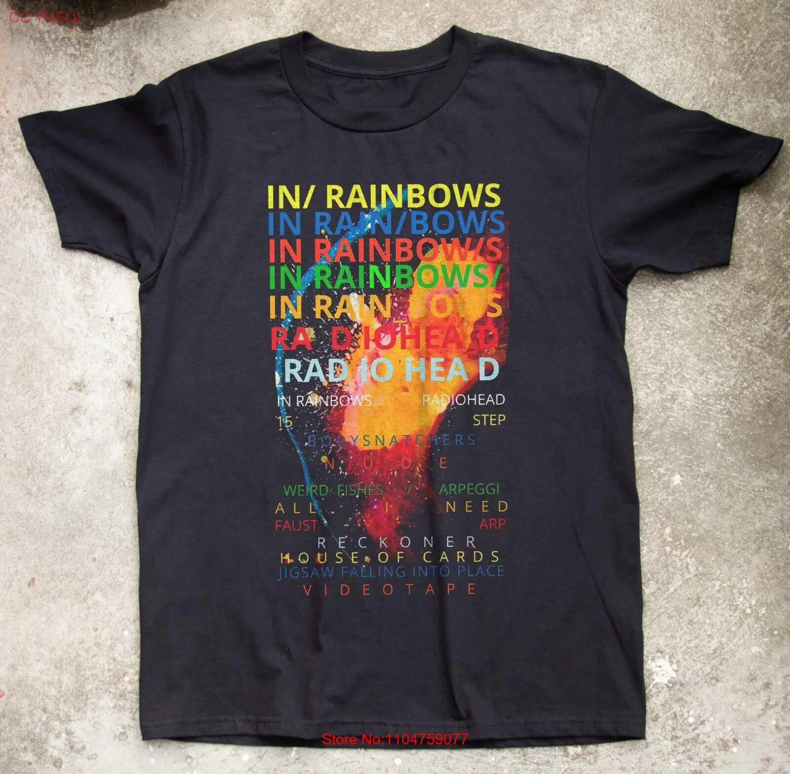 Vintage Flannel Shirt - Radiohead In Rainbows Album Black T