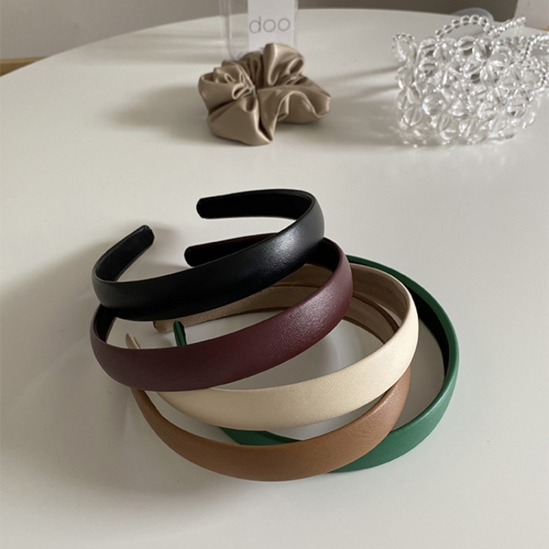 French Vintage Fashion - Korean Vintage Fashion PU Leather Headband