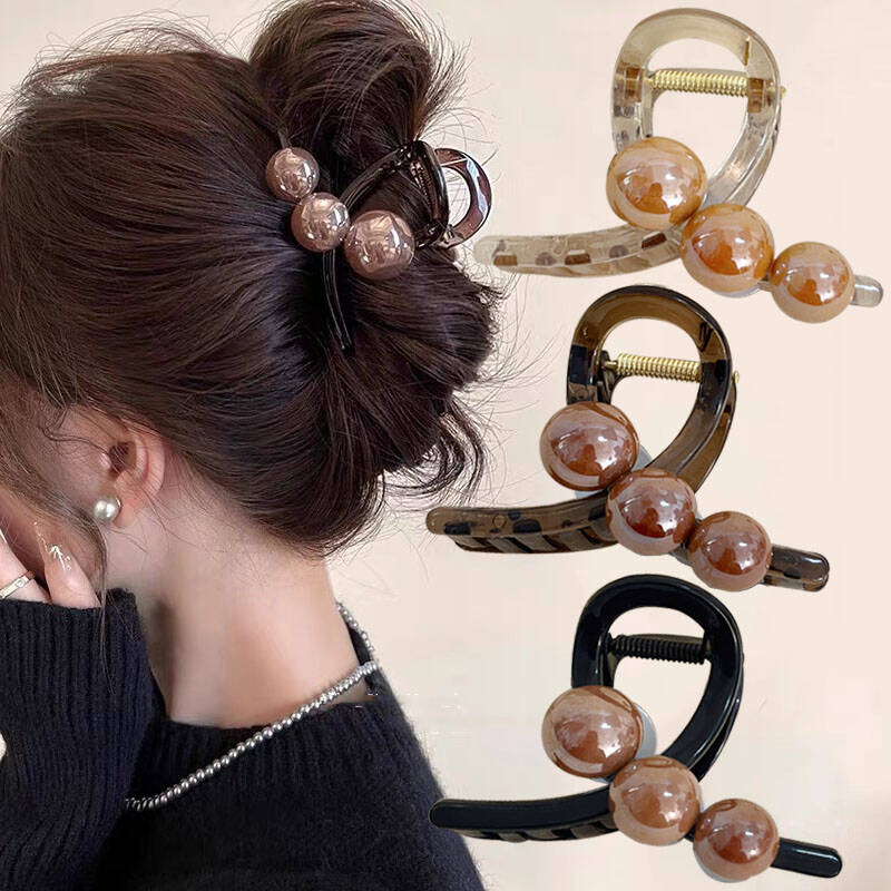 Korean Pearl Cross Hair Claws  - đánh giá và giá Vintage Fashion Ornaments