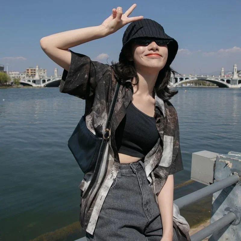 Shirt Women Cool Straight Casu - đánh giá và giá Tie Dye Shirt Vintage