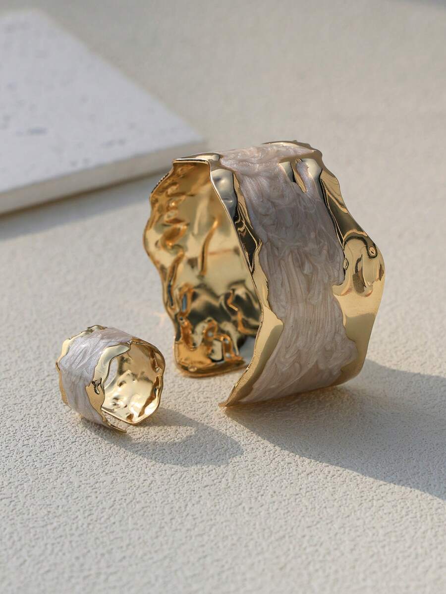 Geometric Line Pearl Bracelet  - đánh giá và giá Vintage Fashion Rings For Women