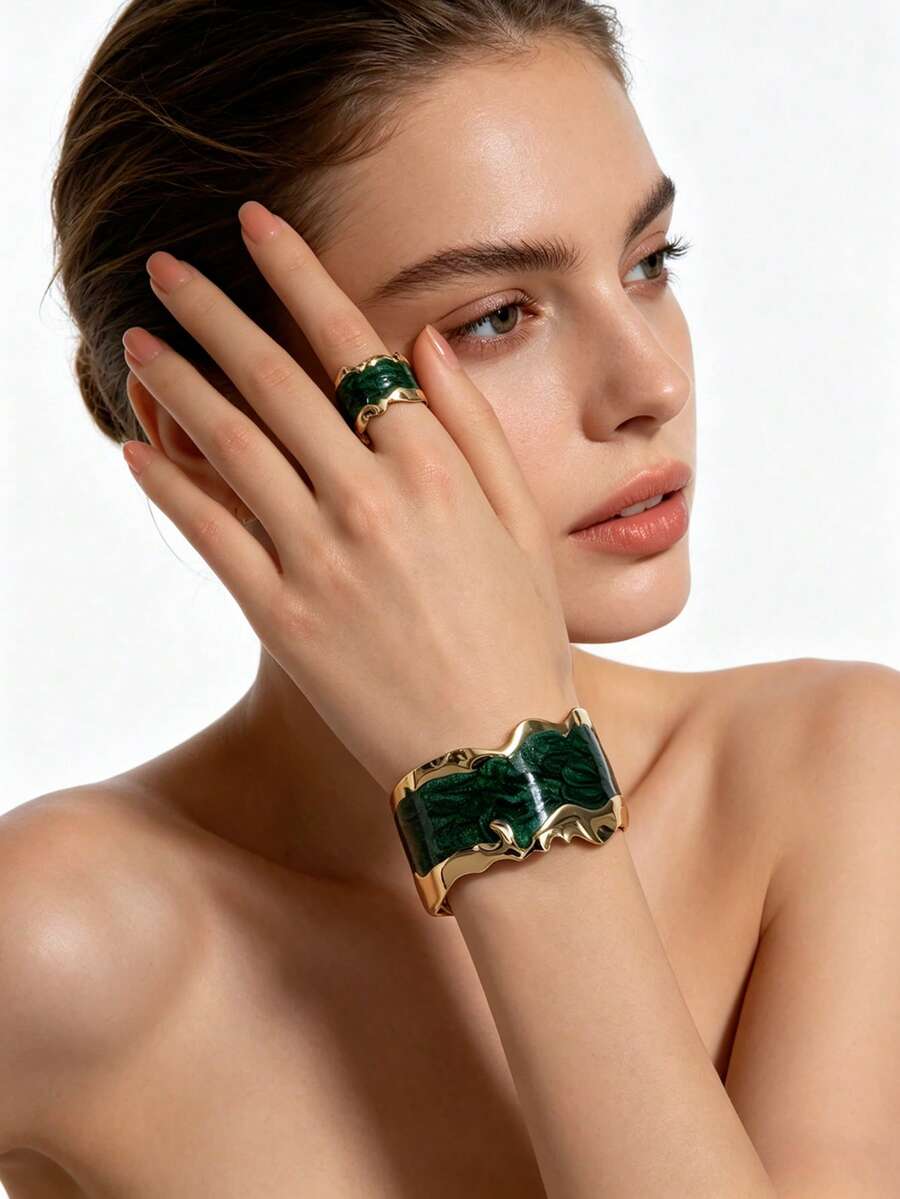 Geometric Line Pearl Bracelet  - đánh giá và giá Vintage Fashion Rings For Women