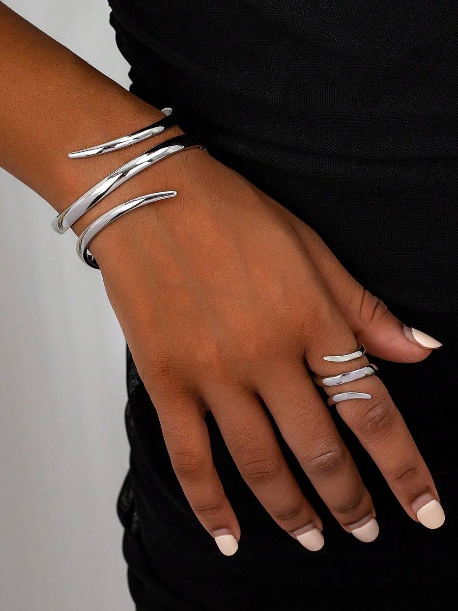 Geometric Line Pearl Bracelet  - đánh giá và giá Vintage Fashion Rings For Women