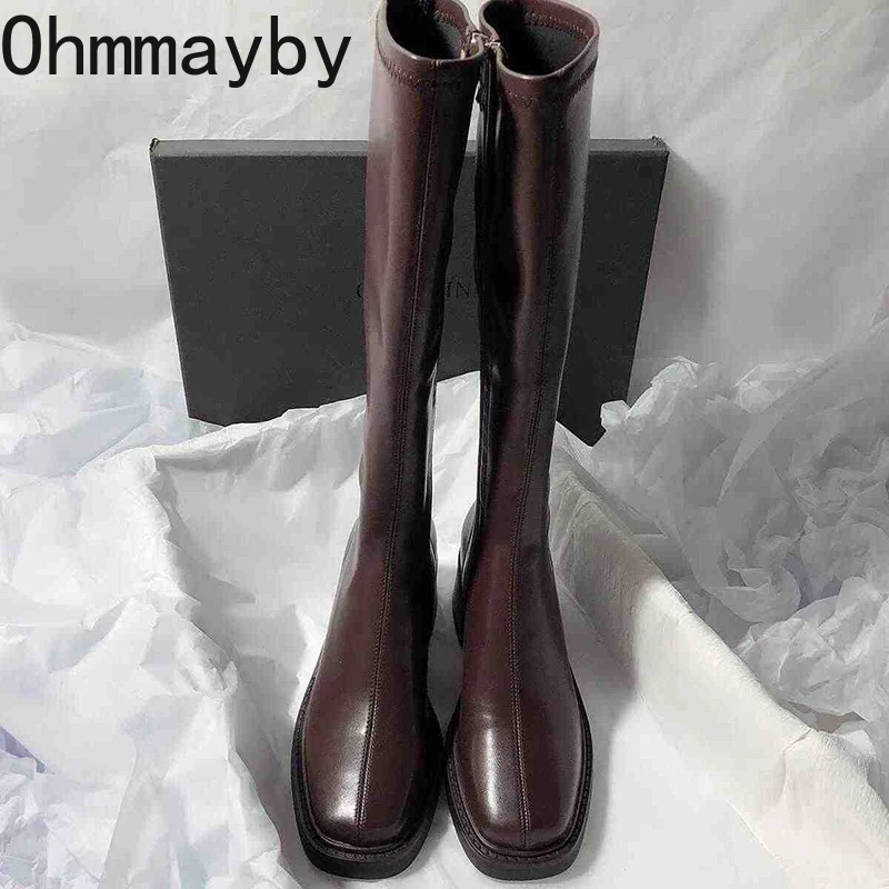 Vintage Thick Heel Women Knee  - đánh giá và giá Vintage Fashion Style