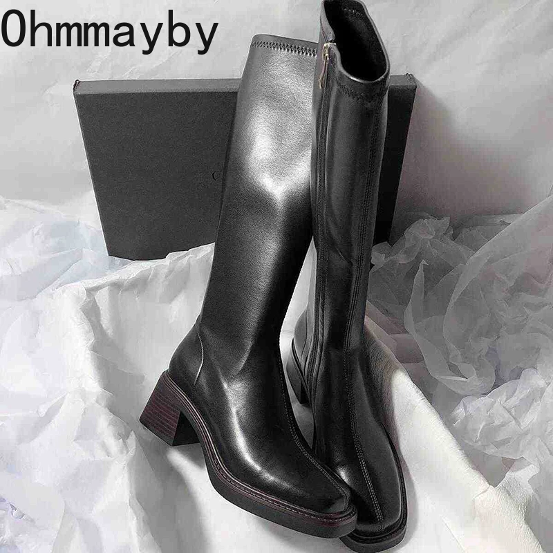 Vintage Thick Heel Women Knee  - đánh giá và giá Vintage Fashion Style
