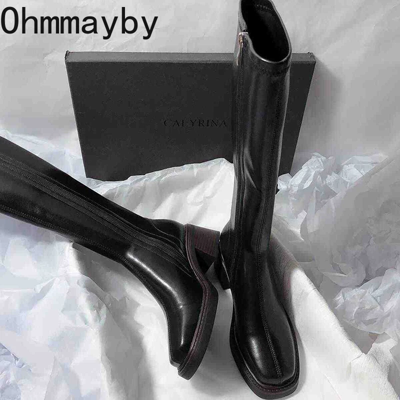 Vintage Thick Heel Women Knee  - đánh giá và giá Vintage Fashion Style