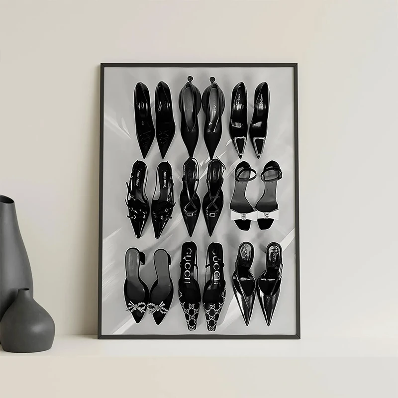 Black White Luxury High Heels  - đánh giá và giá Vintage Fashion Sketches
