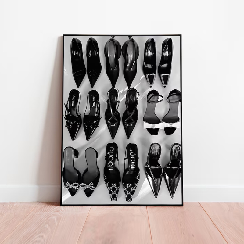 Black White Luxury High Heels  - đánh giá và giá Vintage Fashion Sketches