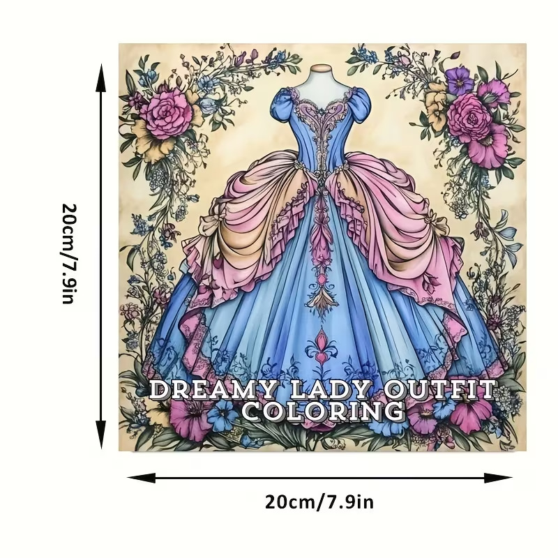 Dreamy Lady Outfit Adult Color - đánh giá và giá Vintage Fashion Coloring Pages