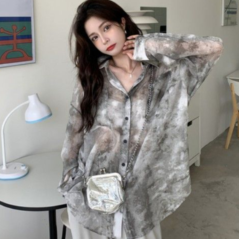 Tie Dye Shirts Women Loose Sun - đánh giá và giá Tie Dye Shirt Vintage