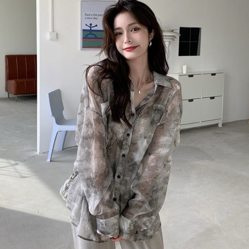 Tie Dye Shirts Women Loose Sun - đánh giá và giá Tie Dye Shirt Vintage