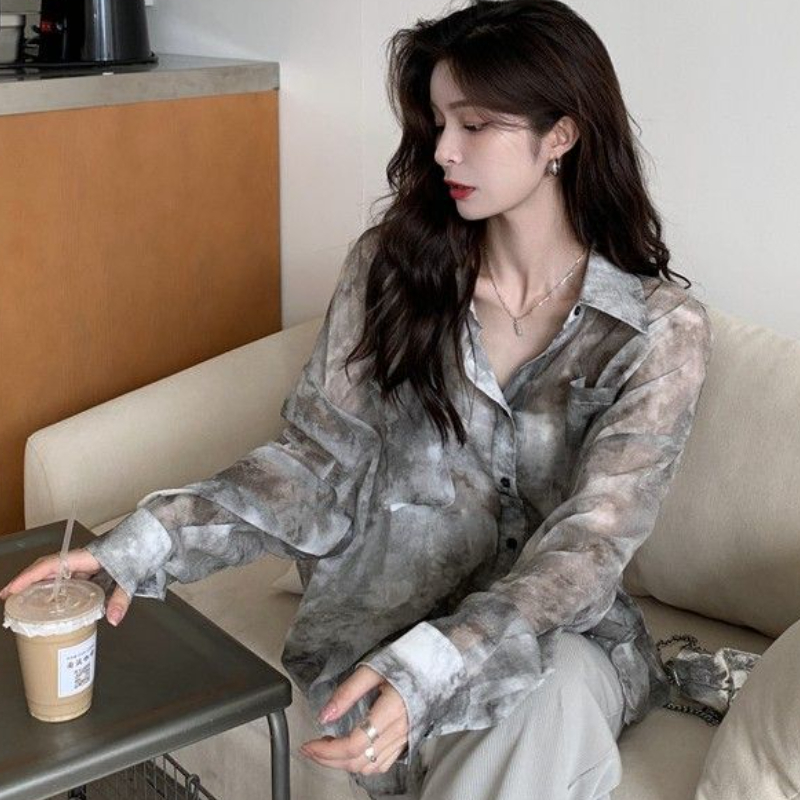 Tie Dye Shirts Women Loose Sun - đánh giá và giá Tie Dye Shirt Vintage