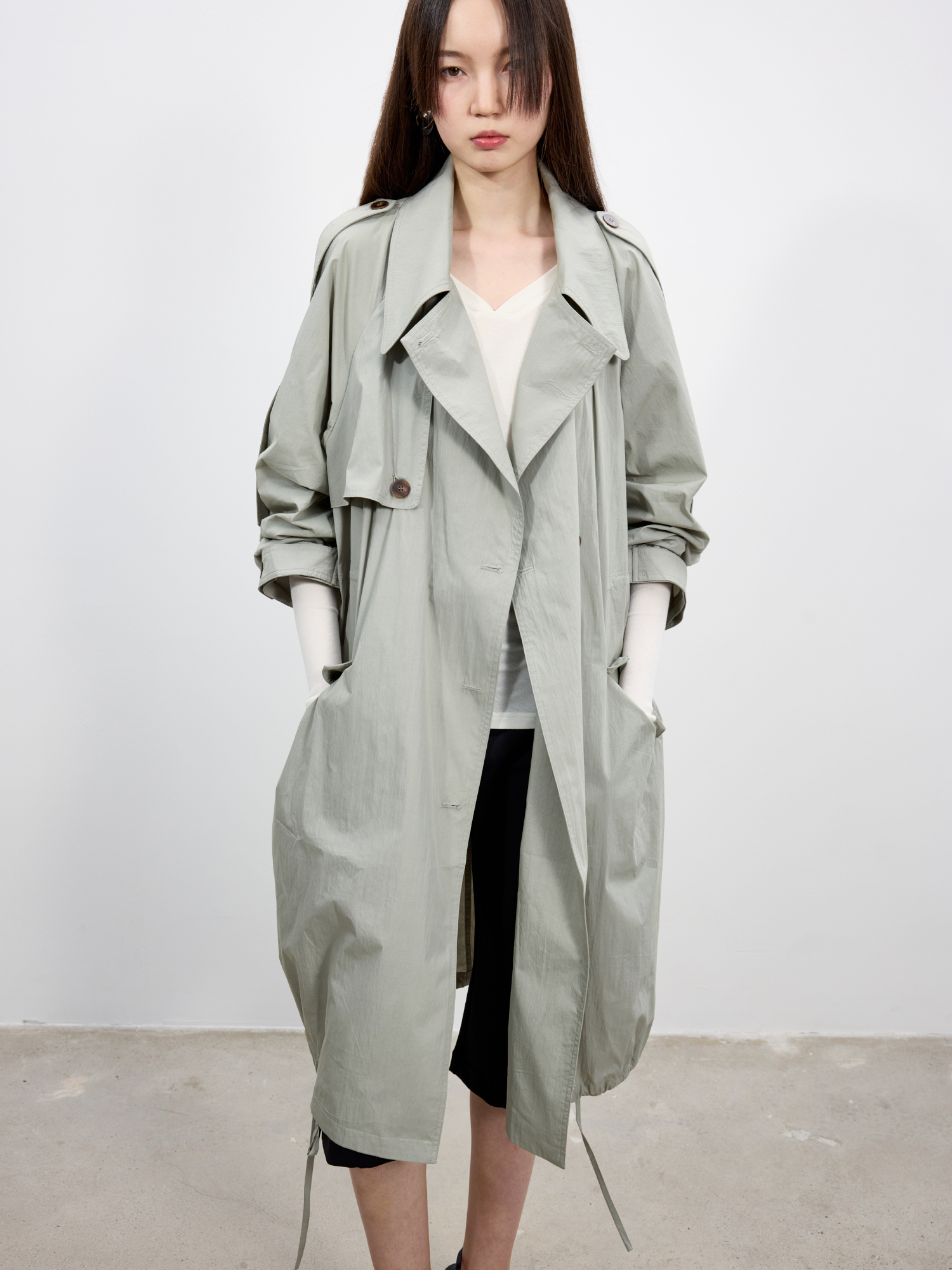 Retro Loose Fit Long Coat Vint - đánh giá và giá Vintage Windbreaker Nylon