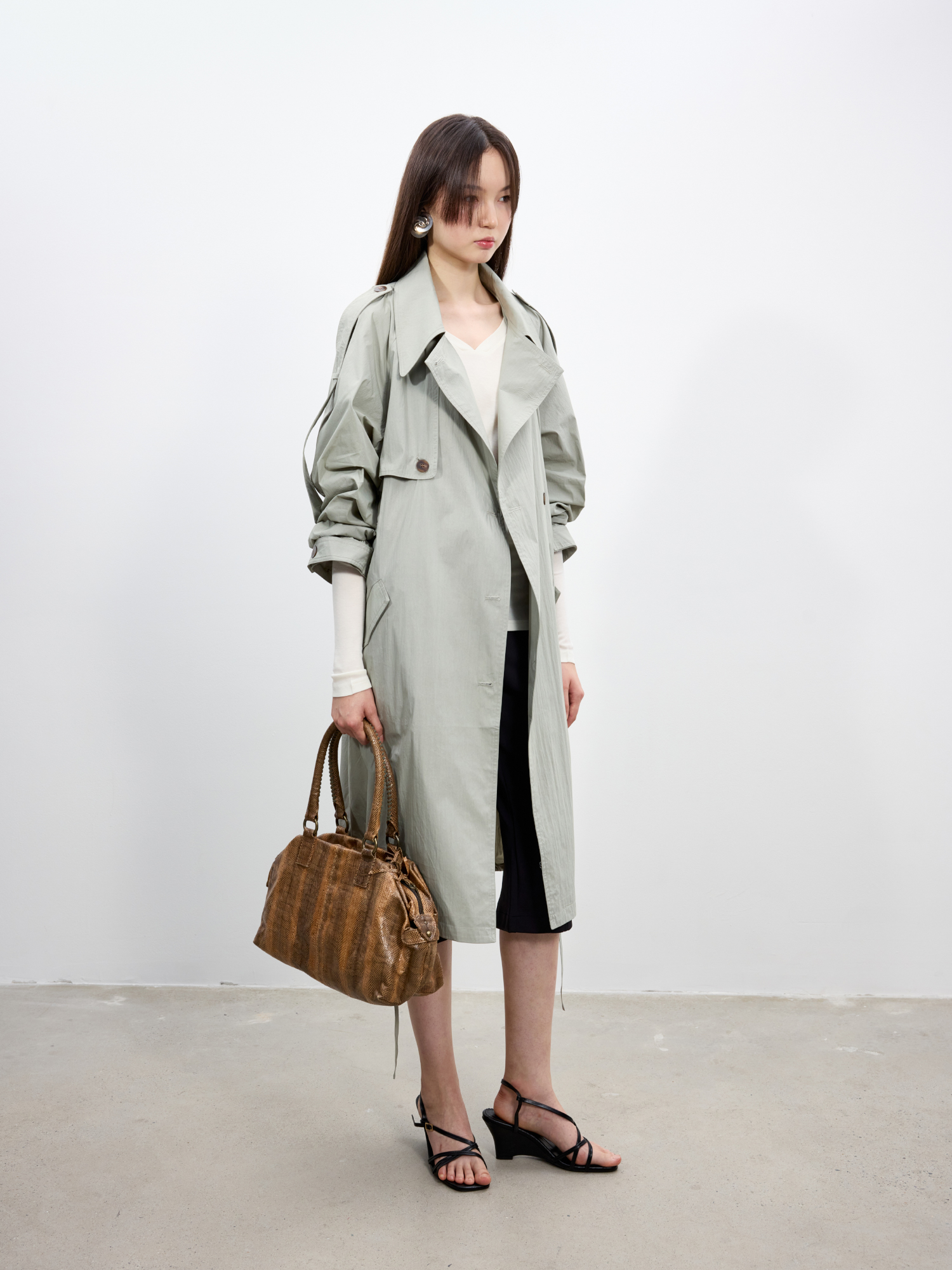 Retro Loose Fit Long Coat Vint - đánh giá và giá Vintage Windbreaker Nylon