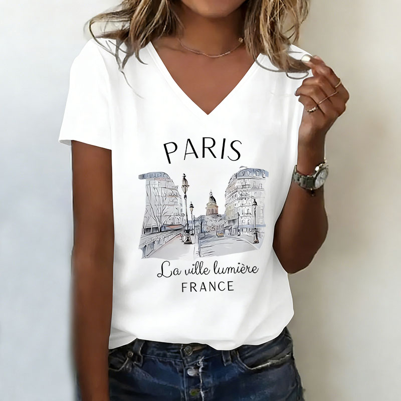 Vintage Paris T-shirt V Neck C - đánh giá và giá Vintage Fashion Paris