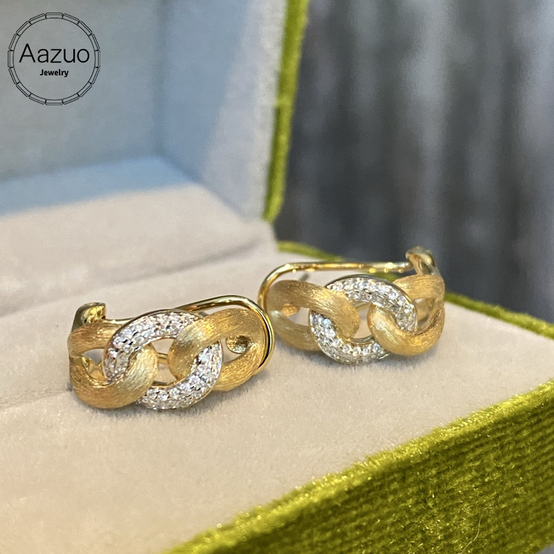 Aazuo 18K Yellow Gold Real Dia - đánh giá và giá Vintage Fashion Rings For Women