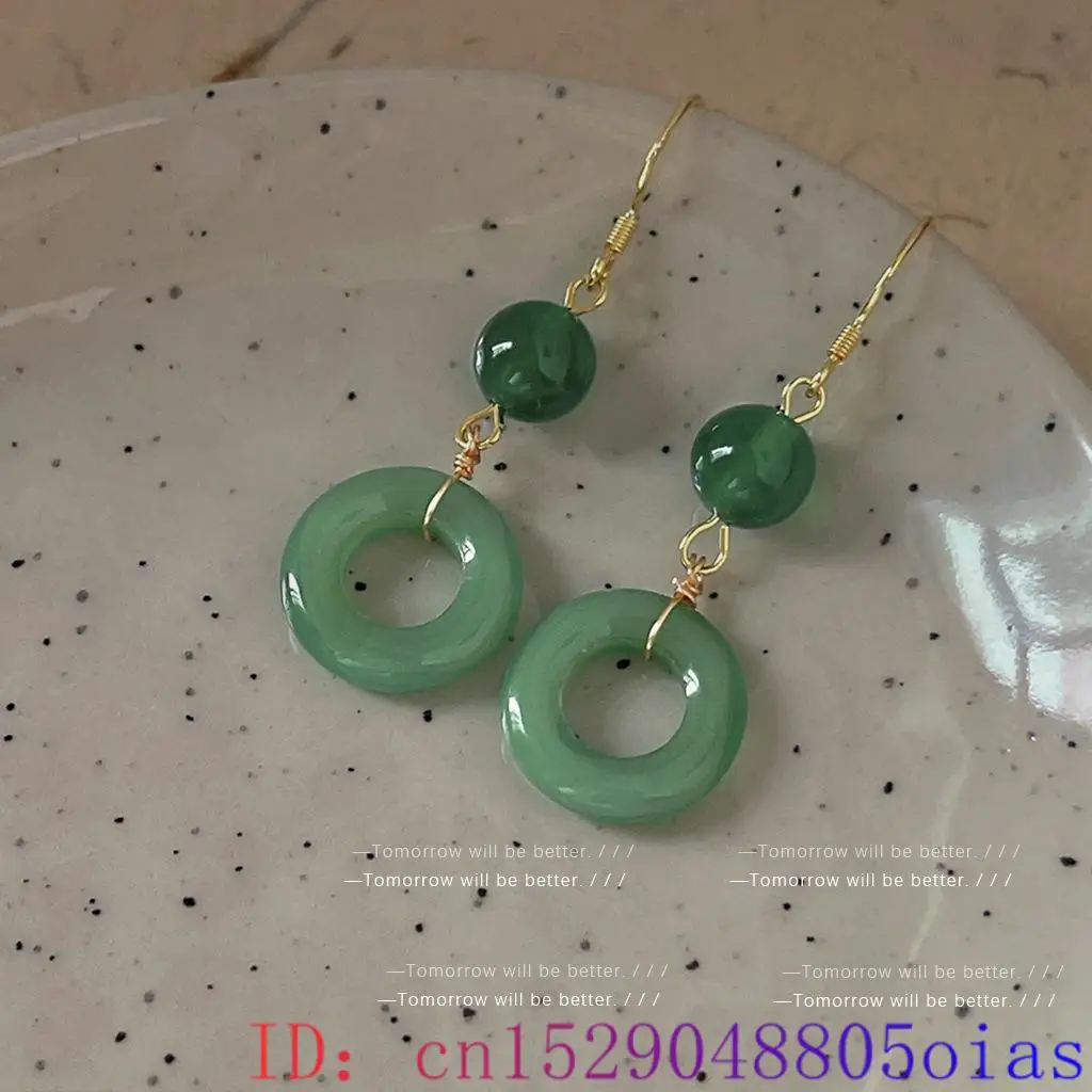 Green Real Jade Ring Earrings  - đánh giá và giá Vintage Fashion Rings For Women