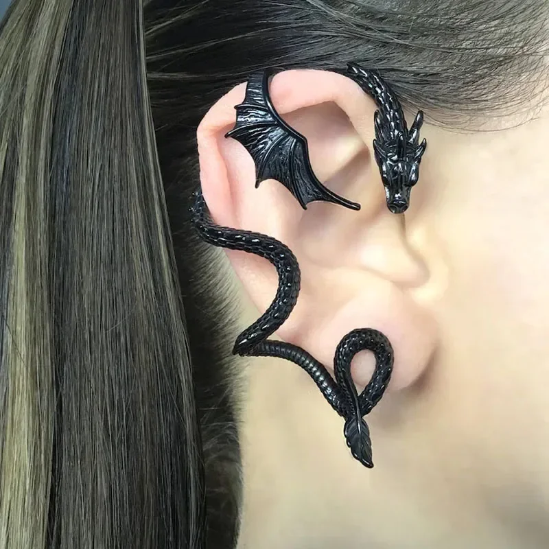 Gothic Dragon Stud Wrap Earrin - đánh giá và giá Vintage Fashion Ornaments