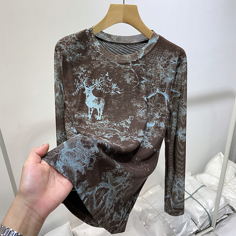spring autumn new Round neck f - đánh giá và giá Tie Dye Shirt Vintage