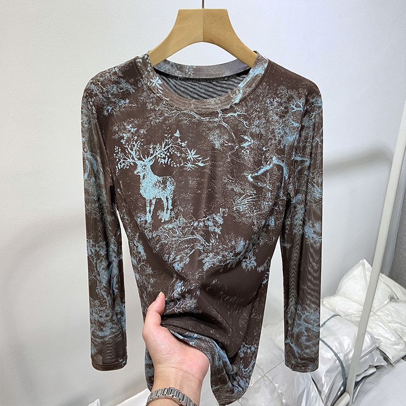 spring autumn new Round neck f - đánh giá và giá Tie Dye Shirt Vintage