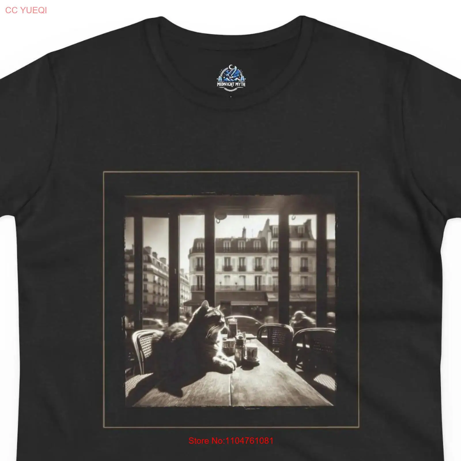Vintage Paris Cafe Funny Cat T - đánh giá và giá Vintage Fashion Paris