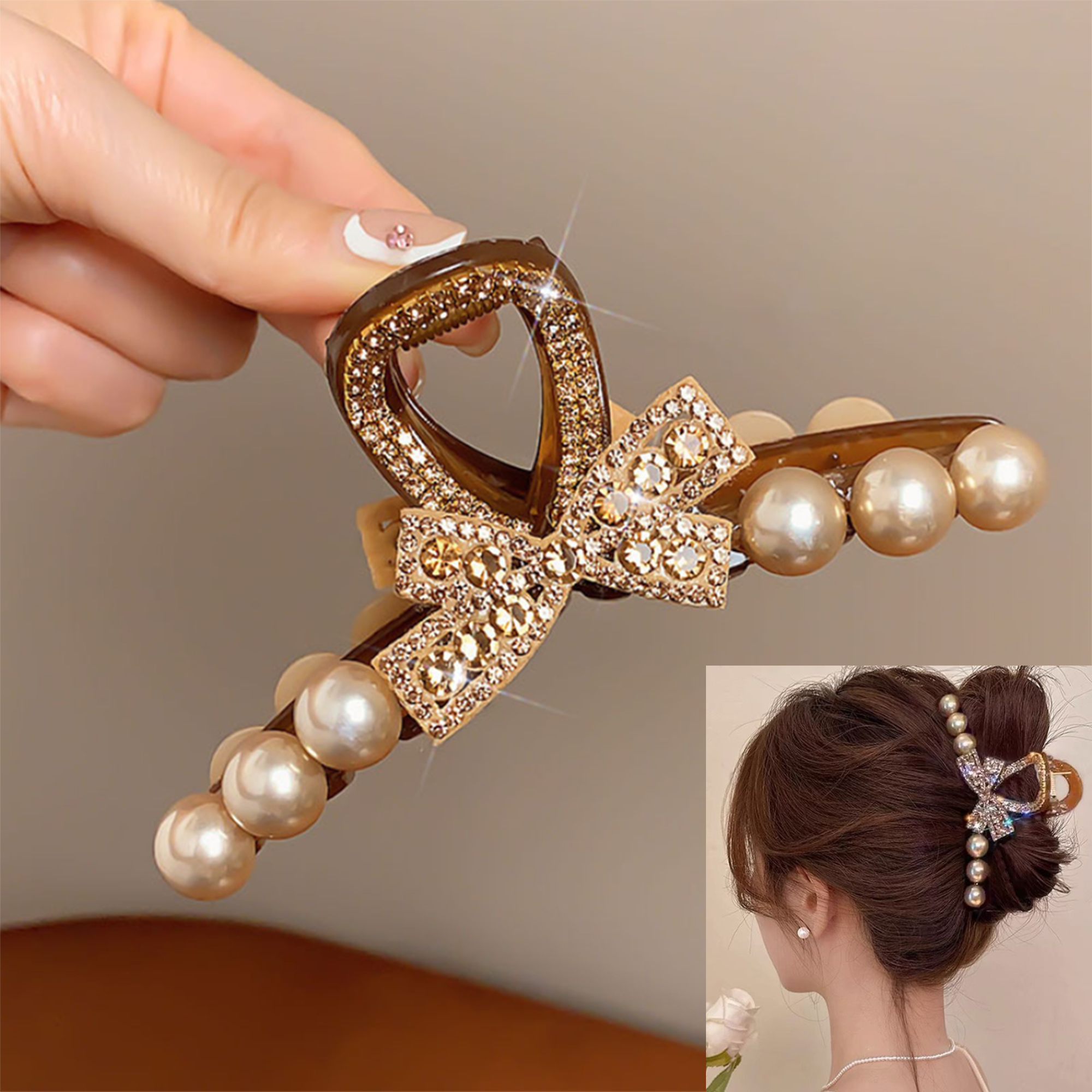 Vintage Pearl Black Hair Claws - đánh giá và giá Vintage Fashion Ornaments