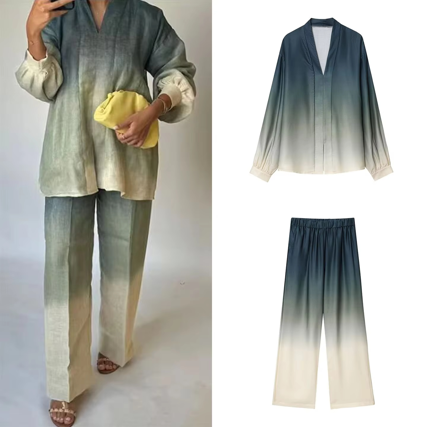 Tie Dye Gradient Print Loose S - đánh giá và giá Tie Dye Shirt Vintage