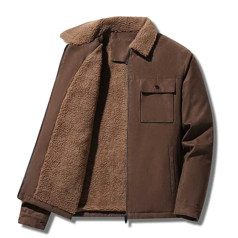 Winter Men Jackets Suede Warm  - đánh giá và giá Vintage Windbreaker Nylon