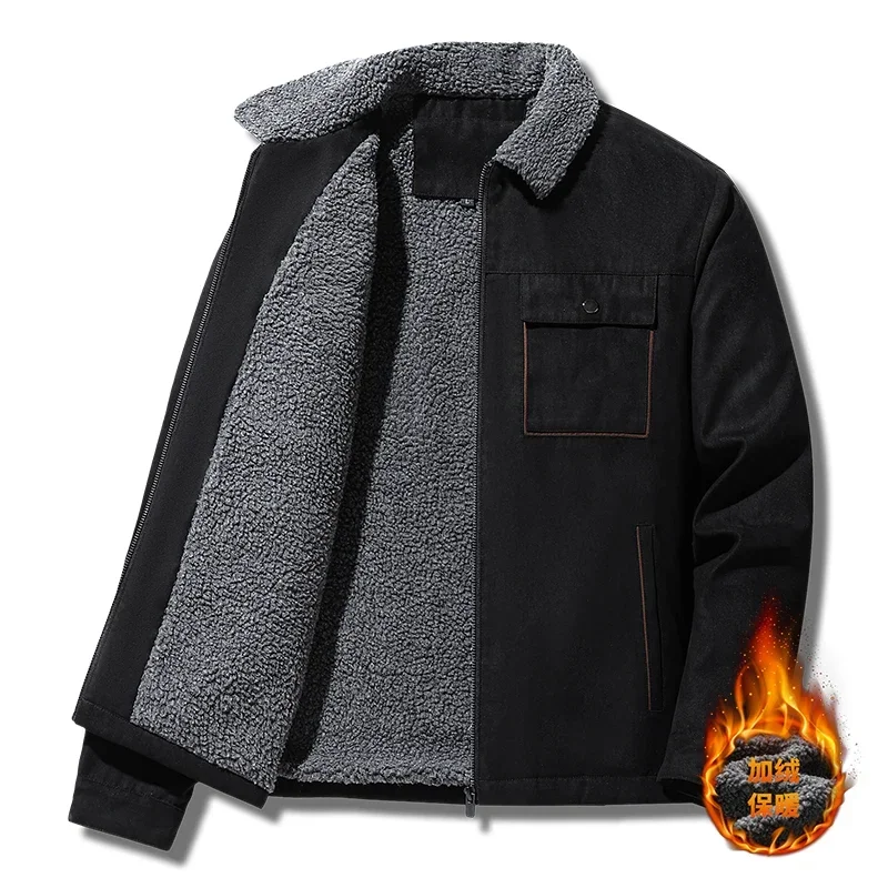 Winter Men Jackets Suede Warm  - đánh giá và giá Vintage Windbreaker Nylon