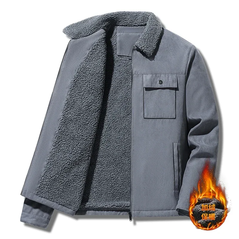 Winter Men Jackets Suede Warm  - đánh giá và giá Vintage Windbreaker Nylon